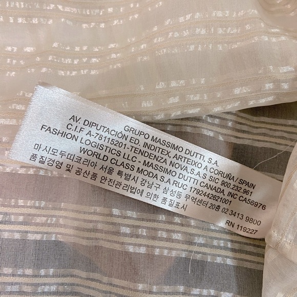 MassimoDutti STRIPED SILK BLOUSE WITH CAPELET - Picture 8 of 11